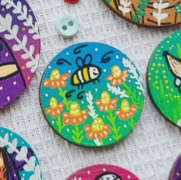 Bee with Blue Background