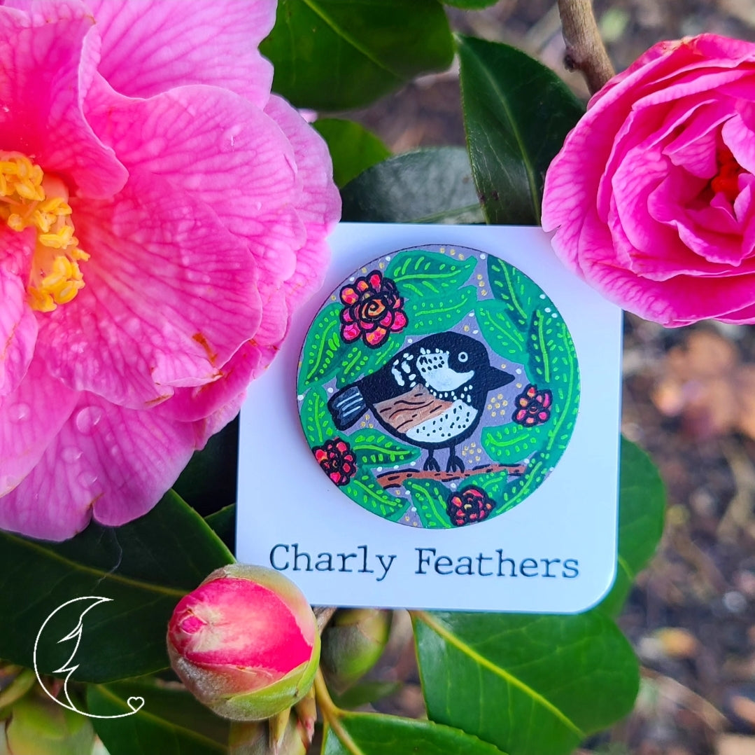 Coal Tit amongst the Camellias